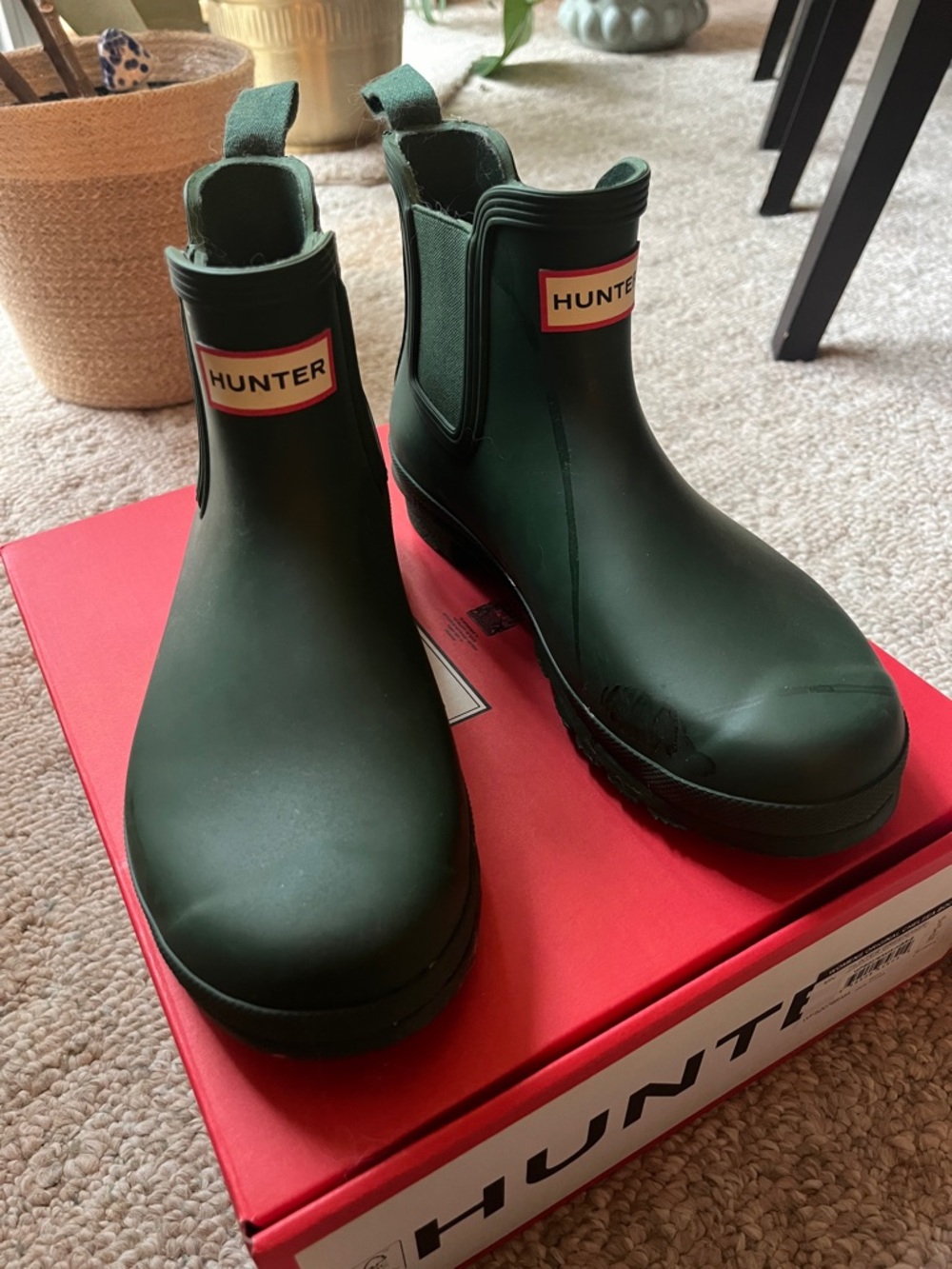 Hunter Womens Original Chelsea Boot - Hunter Green